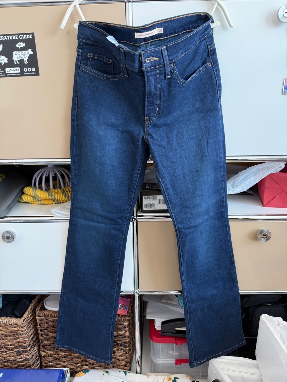 Levi’s 315 Women's Dark Blue Denim Jeans - Shaping Bootcut Fit
